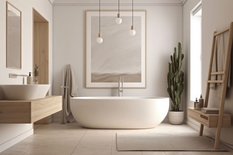 Spa-Style Bathroom with Freestanding Tub